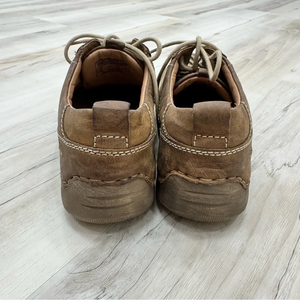 Josef Seibel Womens Fergey Brown Lace Up Flat Casual And Fashion Sneakers Sz 38
